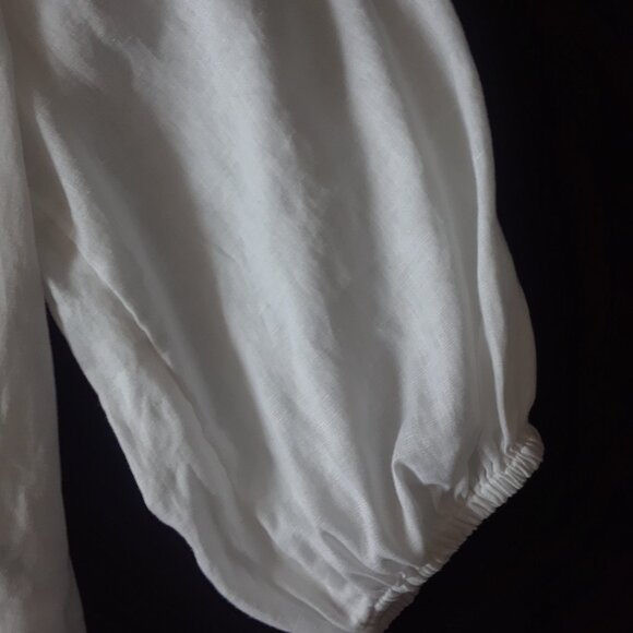 H&M 100% Linen Flowy Loose Fitting Blouse - Picture 3 of 10